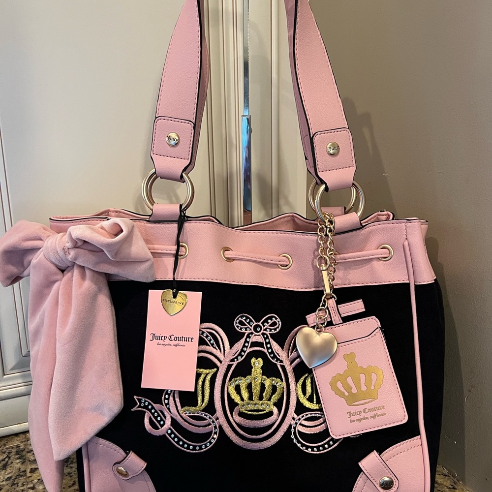 Juicy Couture Daydreamer Pink and Black Women's Bag